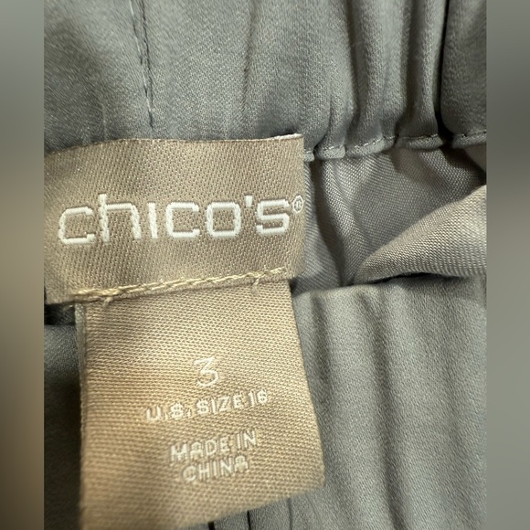Chico's Gray Ankle Cropped Pants with Drawstring Waist - Picture 5 of 10